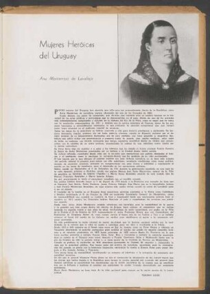 Mujeres heróicas del Uruguay - Ana Monterroso de Lavalleja