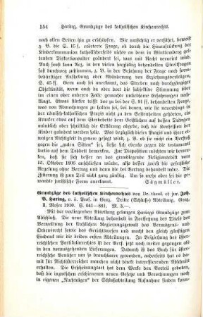 154-155 [Rezension] Haring, Johann B., Grundzüge des katholischen Kirchenrechtes