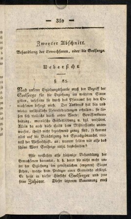 359-364, §. 85. Uebersicht.
