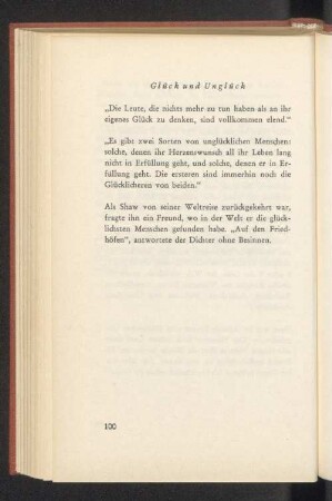Glück und Unglück