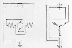 Gleichstrom- und Drehstrombohrmaschine mit Rechts- und Linkslauf, Schaltbild (Bergmann, Berlin) : Technikgeschichte | Elektrotechnik | Verbrauch elektrischer Energien | Elektrowerkzeuge