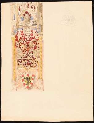 Kirchenfenster oder Nischenausmalung: Ansicht, Detail