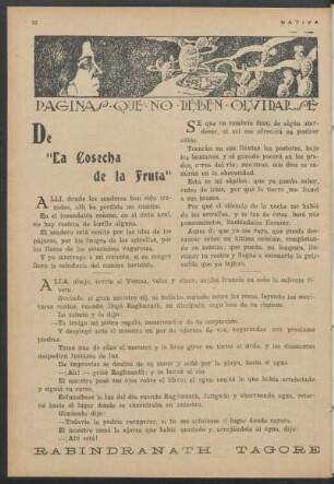 Páginas que no deben olvidarse : De "La Cosecha de la Fruta"