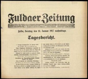 Ausgabe vom Sonntag, den 14. Januar 1917.