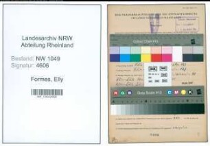 Entnazifizierung Elly Formes , geb. 27.09.1909 ()