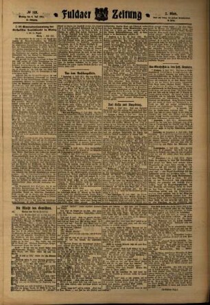 Zweite Ausgabe vom Montag, den 03. Juli 1911.