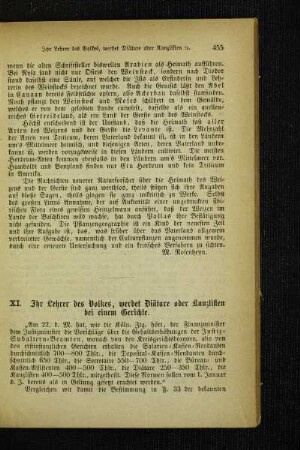 Ihr Lehrer des Volkes, werdet Diätare oder Kanzlisten bei einem Gerichte