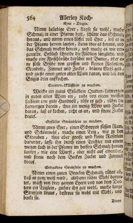 Quitten-Müßlein zu machen. - Mandel-Oel zu machen.