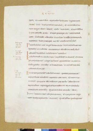 Sogenanntes Kostbares Evangeliar — Lukas Kap. 5, Folio fol. 129v