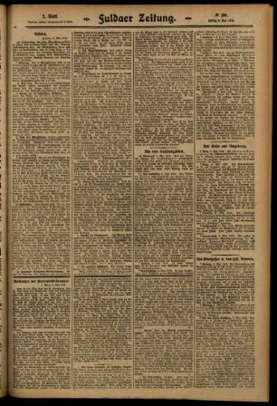 Zweite Ausgabe vom Freitag, den 09. Mai 1913.