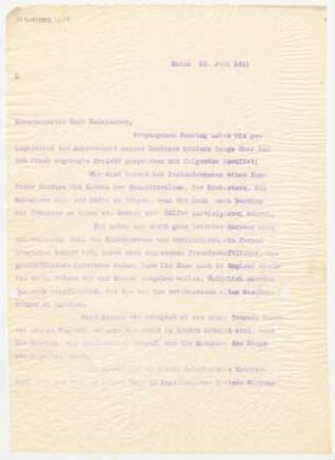 Brief an Willy Burmester : 12.07.1911