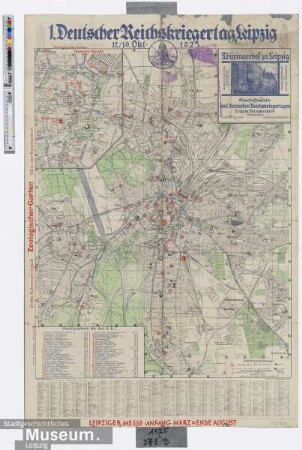 1. Deutscher Reichskriegertag Leipzig 17./19. Okt. 1925