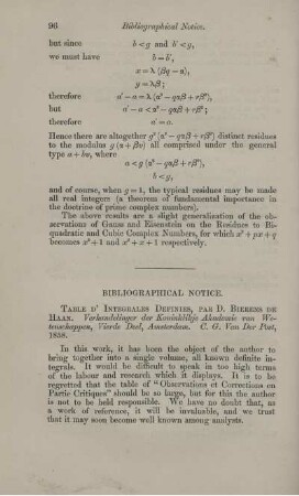 Bibliographical notes.