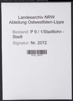 Sterberegister Standesamt Stadtlohn