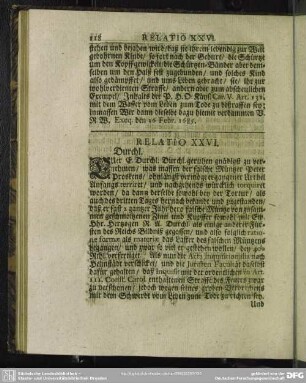 Relatio XXVI