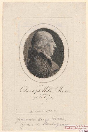 Christof Wilhelm Marx; geb. 1. März 1749