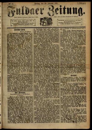 Ausgabe vom Freitag, den 20. Februar 1891.