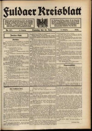 Zweite Ausgabe vom Dienstag, den 18. Juni 1912.