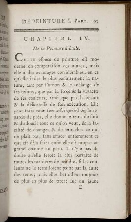 Chapitre IV. De la Peinture à huile
