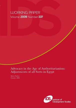 Advocacy in the age of authoritarianism : adjustments of all sorts in Egypt