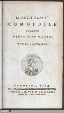 2: M. Accii Plauti comoediae