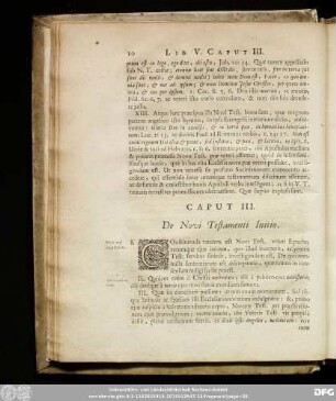 Caput III. De Novi Testamenti Initio.