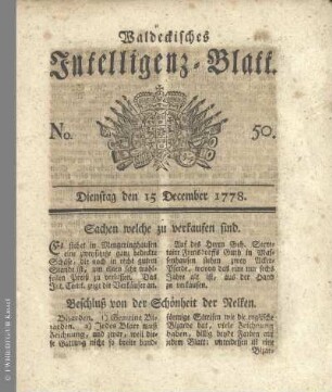 No. 50. Dienstag den 15 December 1778