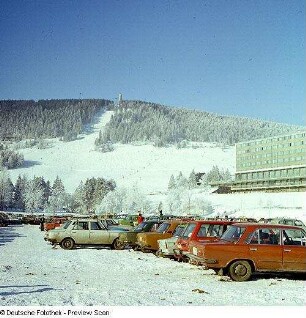 Oberwiesenthal, Parkplatz, Ferienheim