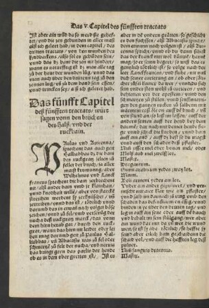Das fünfft Capitel deß fünfften tractats/ würt sagen vonn den brüchen des halß/ und der ruckbain.