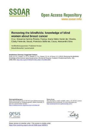 Removing the blindfolds: knowledge of blind women about breast cancer