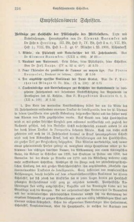 216-234 Empfehlenswerthe Schriften