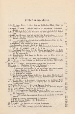 V-VI Inhaltsverzeichnis