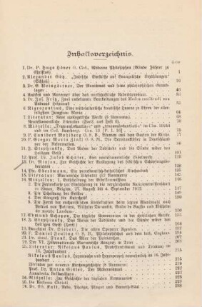 V-VI Inhaltsverzeichnis