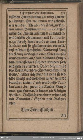Von Vermessenheit
