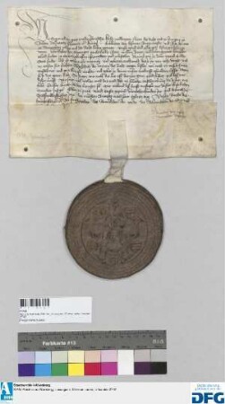 Kaiser Sigmund befiehlt der Stadt Nürnberg den Schlagsatz seinem Diener, dem Ritter Pauls Haller auszuzahlen.