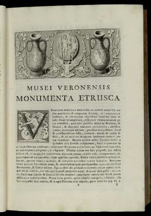 Musei Veronensis Monumenta Etrusca.