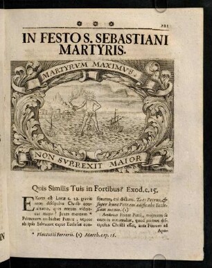 23-31, In Festo S. Sebastiani Martyris.