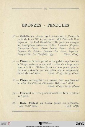Bronzes – Pendules (Nr. 76-90)