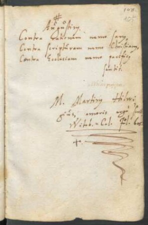 Martin Helwig, Wittenberg 1.7.1605