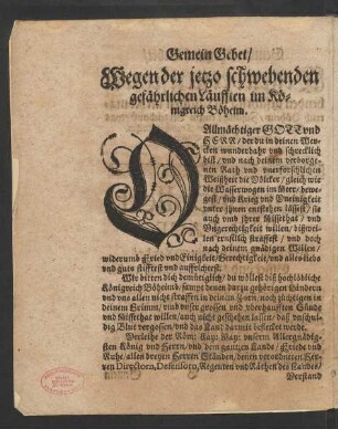 Gemein Gebet/ [...]