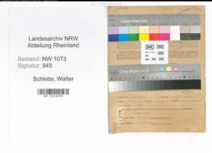 Entnazifizierung Walter Schlette , geb. 11.01.1904 (Oberregierungsrat)