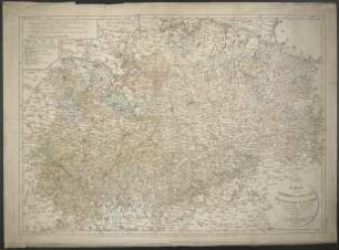 Karte von den Kurfürstlich- und Herzoglich-Saechsischen Laendern : Nach astronomischen Beobachtungen und geometrischen Messungen neu entworfen und herausgegeben