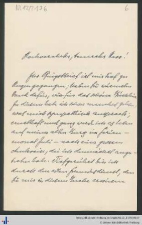 Brief von Keppler vom 24.05.1910.