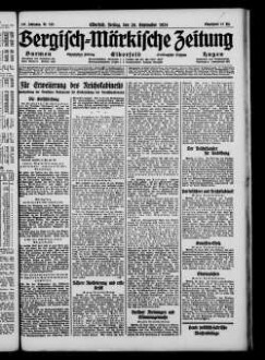 Bergisch-märkische Zeitung. 1924-1938