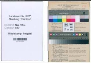Entnazifizierung Irmgard Ritterskamp , geb. 10.07.1922 (Verw.Angestellte)