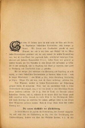 Die neuere Geschichte der Ehescheidung : Vortrag im kathol. Kaufmannskasino "Laetitia" zu Augsburg am 18. November 1890