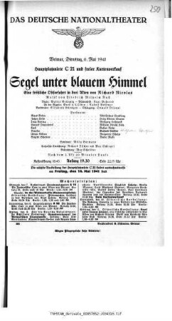 Segel unter blauem Himmel