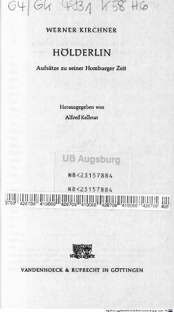 Hölderlin : Aufsätze zu seiner Homburger Zeit