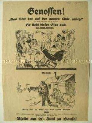 Illustrierter Sonderdruck gegen die Teilnahme am Volksentscheid über die Fürstenenteignung