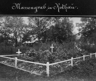 Erster Weltkrieg - "Kriegsansichten aus den Vogesen". "Massengrab in Rothau" (Dép. Bas-Rhin)